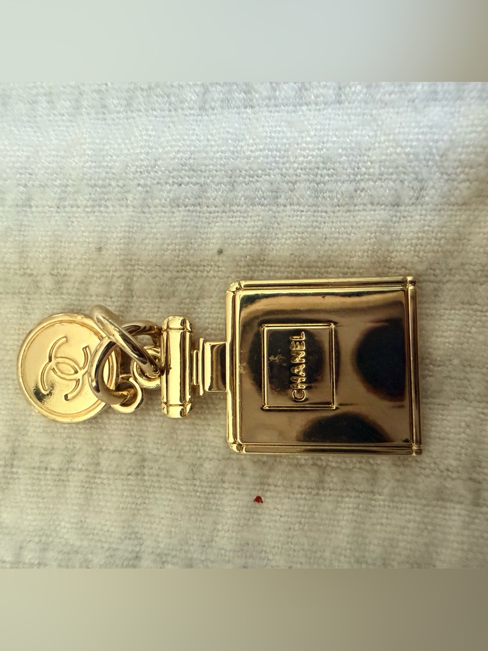 Gold Perfume Bottle Pendant Charm - Picture 5 of 6